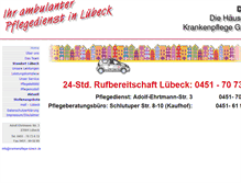 Tablet Screenshot of krankenpflege-luebeck.de